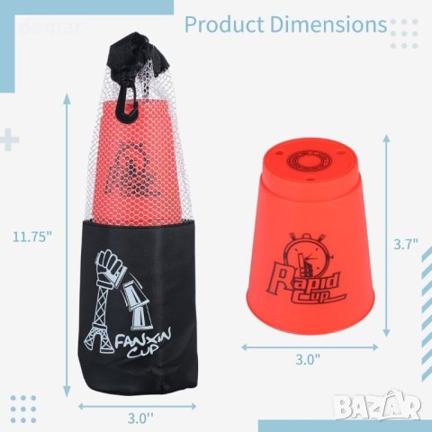 SWEWARM Спортни чаши за подреждане и събаряне, 48 бр., снимка 5 - Други спортове - 42836284