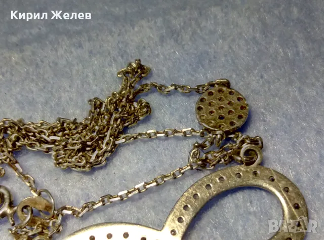 ПРЕКРАСНО СРЕБЪРНО КОЛИЕ БЕЗКРАЙНОСТ с ИМЕ ARZU СРЕБРО 925 с БЯЛА ПОЗЛАТА САПФИРИ и ЦИРКОНИ 48792, снимка 10 - Колиета, медальони, синджири - 50136138