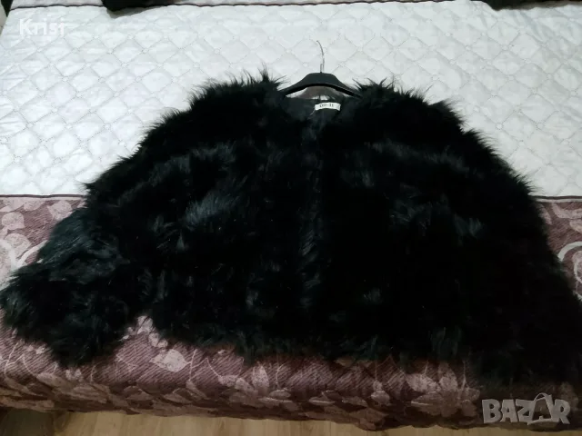 Дамско палто с косъм, снимка 2 - Якета - 56436642