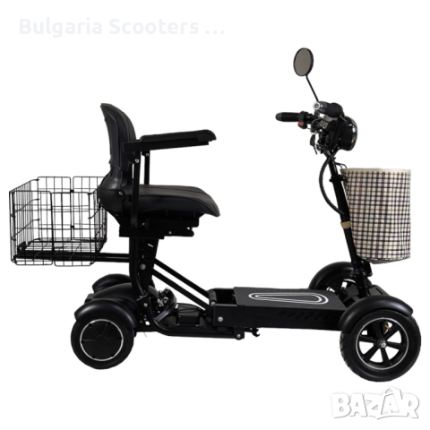 Електрическа сгъваема четириколка MaxMotors 750W - black, снимка 2 - Инвалидни колички - 44659783