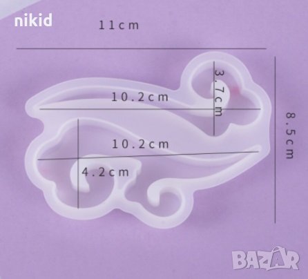 2 орнамента вълни дълбок силиконов молд форма фондан смола бижутерски шоколад гипс, снимка 2 - Форми - 30508685