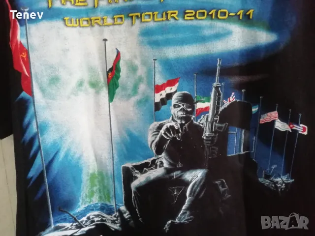 Iron Maiden The Final Frontier World Tour 2010-2011 оригинална тениска размер М памучна , снимка 6 - Тениски - 50130635