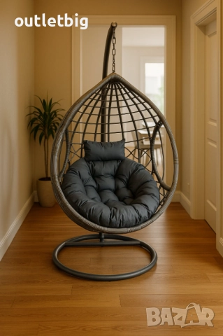 Люлка-градинска люлка -висяща, тип яйце-гнездо, снимка 8 - Градински мебели, декорация  - 52235867