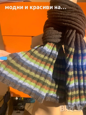 Зимен шал агнешка вълна Essential Casual, снимка 8 - Шалове - 53114462