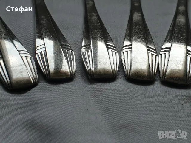 Комплект посребрени лъжици, снимка 5 - Антикварни и старинни предмети - 49149055