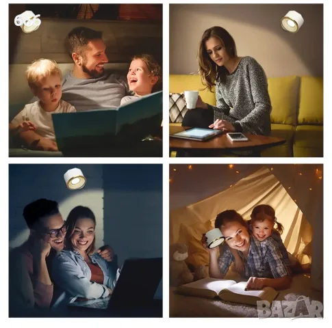 Акумулаторна LED лампа, снимка 3 - Лампи за стена - 56478880
