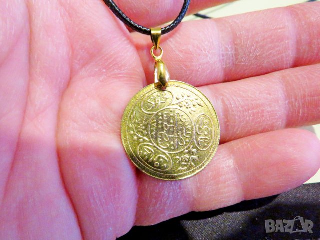Старинна османска муска 3 , турски амулет с Тугра, тура 3 см - османска монограма, накит, амулет, снимка 2 - Други - 36844727