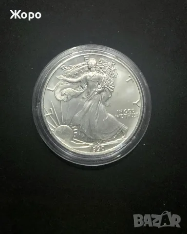  Silver American Eagle Packaged and Graded Uncirculated By the Littleton Coin Company 1990, снимка 2 - Нумизматика и бонистика - 56144172