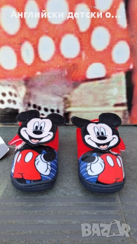 Английски детски пантофи -Мики Маус, снимка 4 - Детски пантофи - 52377806