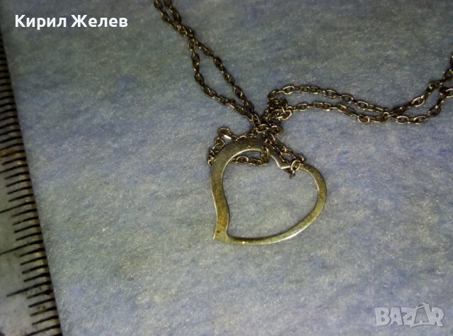 ФИНА СРЕБЪРНА ГРИВНА СРЕБРО 925 със СРЕБЪРНО СЪРЧИЦЕ 40265, снимка 6 - Гривни - 42379009