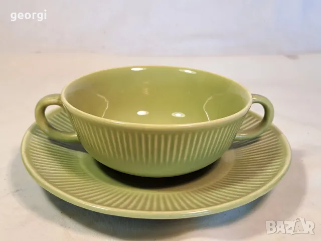 чаша с чинийка Villeroy &boch с две дръжки 25/3, снимка 2 - Чаши - 50107425