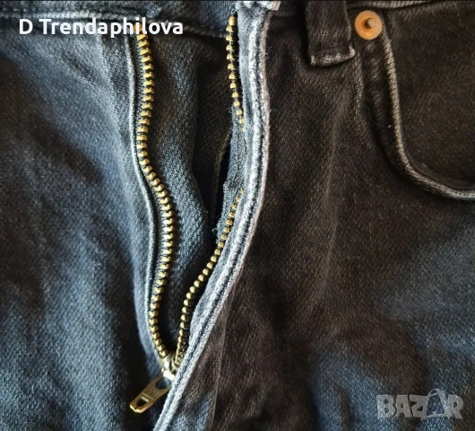 Черни дънкови шорти ZARA с висока талия, снимка 3 - Дънки - 54314341