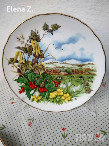 Три красиви декоративни чинии Royal Albert - As the seasons unfold, снимка 10 - Декорация за дома - 52917431