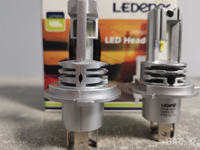LED крушки за фарове, H1 H7 H4 HB3  HB4 9-32V 44W 4000LM 6500K Ledener, снимка 7 - Аксесоари и консумативи - 33797704