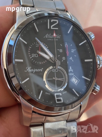 Продавам оригинален Мъжки часовник Atlantic Seasport 87466.42.45, снимка 4 - Мъжки - 53936388