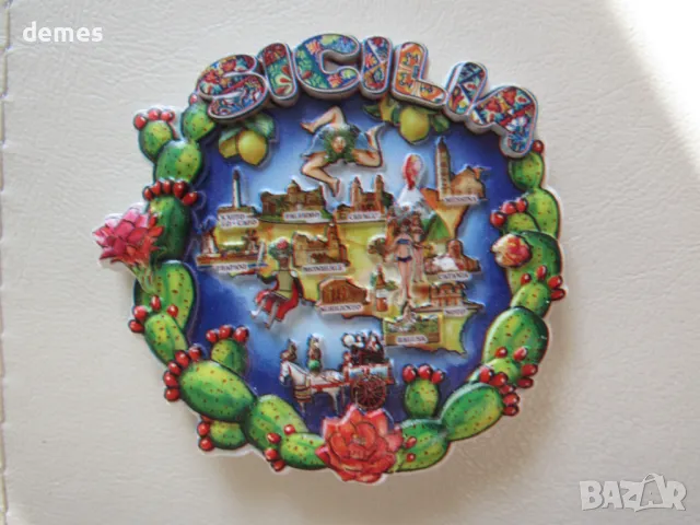 Магнит от Сицилия, Италия, снимка 3 - Колекции - 48045109