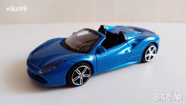 Bburago Ferrari 488 Spider - Мащаб 1:43, снимка 2 - Колекции - 52200339