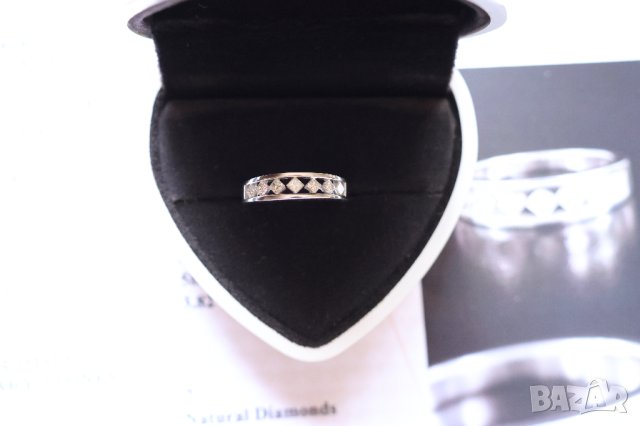 Нов Златен Пръстен с 0.55кт Естествени Диаманти, снимка 6 - Пръстени - 42863189