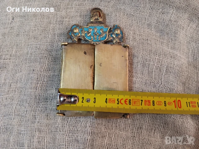 Старинна  руска царска  икона-триптих от XIX  век, снимка 11 - Антикварни и старинни предмети - 50998481