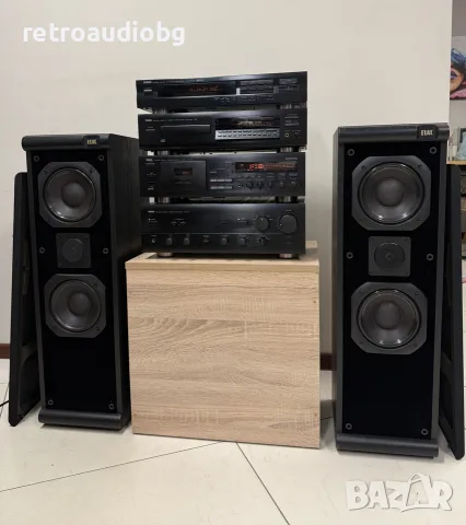 🔊Ретро аудио сет YAMAHA - Усилвател, CD плеър, триглав дек, тунер и тонколони🔉
