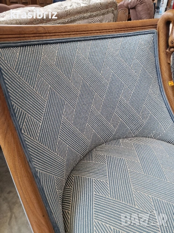 Масивно Ретро Кресло-"Chauffeuse"-2 броя-внос от Германия!ОБЯВЕНАТА ЦЕНА Е ЗА БРОЙ!, снимка 6 - Столове - 54108338