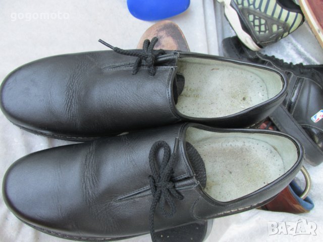 КАТО НОВИ 43 - 44, Vintage Hiking Shoes, Skywalk original, Black Leather, Bavarian, Das Beste, Mens, снимка 10 - Ежедневни обувки - 37606098