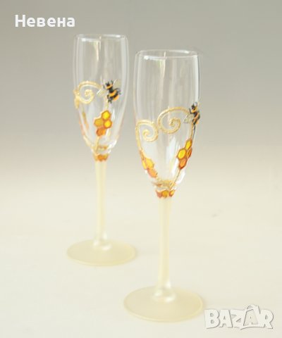 Ритуални Чаши  Сватбени Пчели Мед Юбилей Подарък Годишнина , снимка 3 - Други - 37986119