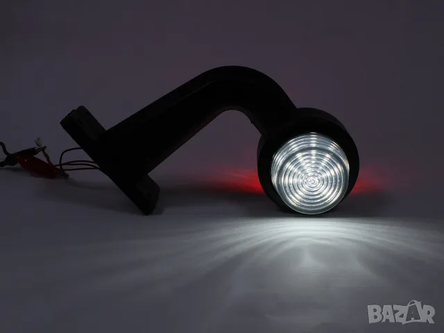 LED габарит рогче 18 LED под 90 градуса 170 mm с опушена оптика, снимка 6 - Аксесоари и консумативи - 55868983