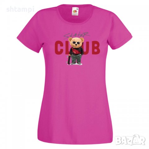 Дамска тениска bear Skater CLUB,Мече,Меченце,Животно, Играчка,Изненада,Подарък,Повод,, снимка 8 - Тениски - 37292171