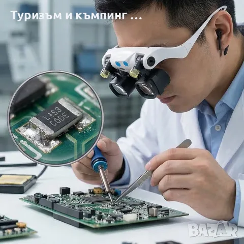 Очила със сменяеми лещи и LED осветление , снимка 5 - Други инструменти - 55965194