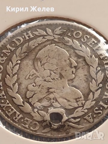 Сребърна монета 20 кройцера 1775г. Кремниц Римска империя , снимка 3 - Нумизматика и бонистика - 42871577