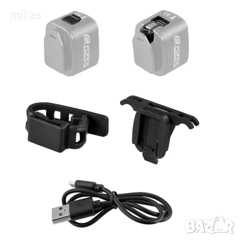 Задна LED стоп светлина за велосипед FORCE NUB 50 LM, 24 LED, USB, снимка 3 - Аксесоари за велосипеди - 47570650