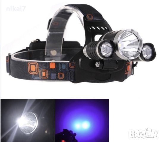 челник за глава водоустойчив мощен фенер въртящ се фокус и мащабиране, снимка 7 - Декове - 42056292