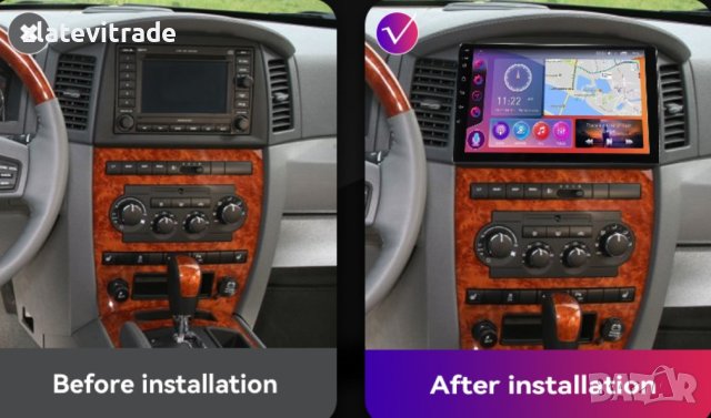 JEEP GRAND CHEROKEE 2004/2007 - 10" Андроид Навигация, 9551, снимка 2 - Аудиосистеми - 42054379