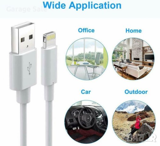 USB кабел за iPhone 6, 6S, 7, 8, 8 Plus, 11, 11 Pro, и др., снимка 3 - USB кабели - 39551740