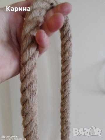 Дебело въже с вплетен кабел, снимка 2 - Лампи за таван - 37681004