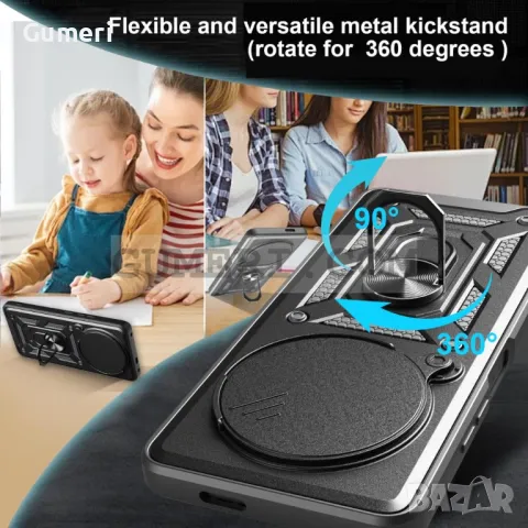 Honor Magic7 Lite Противоударен Хибриден Гръб с Ринг и Капак за Камерата, снимка 3 - Калъфи, кейсове - 49191522