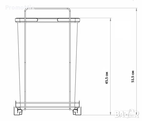 Кош за отпадъци Elletipi Ecofil PF01 44B2 2x24л За вграждане в чекмедже кош за боклук разделно , снимка 6 - Други стоки за дома - 54327642