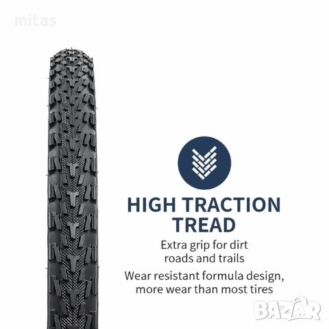 Външна гума за велосипед COMPASS (26 х 2.30) Защита от спукване - 3мм., снимка 5 - Части за велосипеди - 26319176