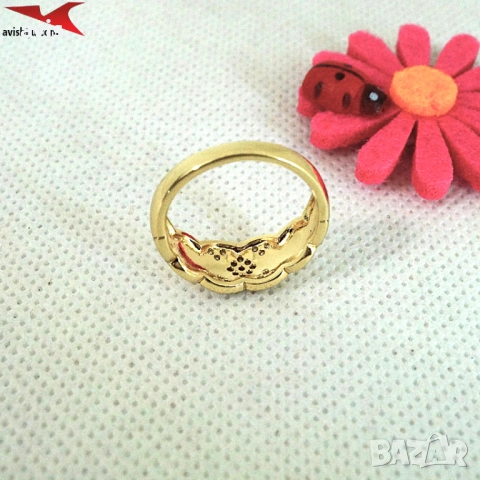 Пръстен с 14К златно покритие 224864, снимка 3 - Пръстени - 54076717
