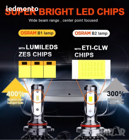 Оригинални лед крушки osram h7 , h1, h4, hb3, hb4 , снимка 9 - Аксесоари и консумативи - 31232563