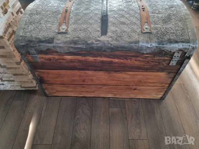 Стар дървен сандък/ракла/скрин, снимка 8 - Антикварни и старинни предмети - 49036862