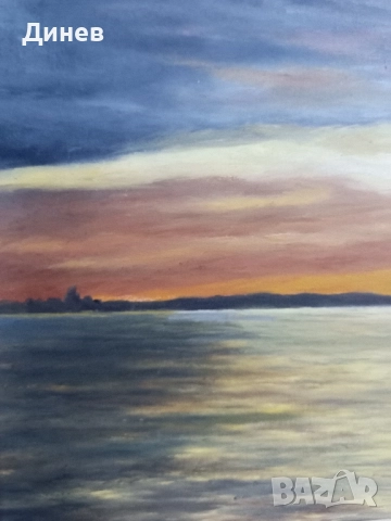 картина маслени боиВетроход при Залез, снимка 3 - Картини - 51966892