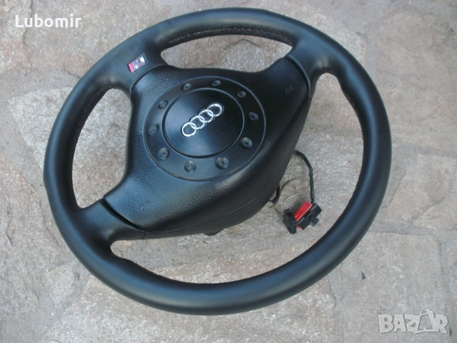 Волан трилъчев , кожен S Line - Audi A4 B5 - 1995 г до 1997 год !, снимка 7 - Аксесоари и консумативи - 53977364