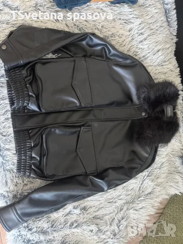 кожено бомбър яке Нов zara