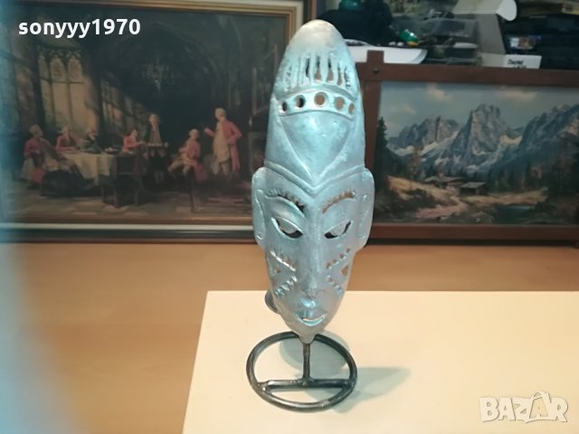 МЕТАЛНА МАСКА-СВЕЩНИК-32Х11СМ-ВНОС ШВЕИЦАРИЯ, снимка 7 - Колекции - 30009328