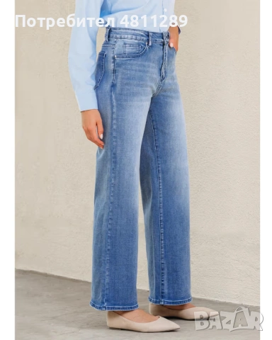 Дамски еластични дънки , сини, размер S, снимка 3 - Дънки - 54348208