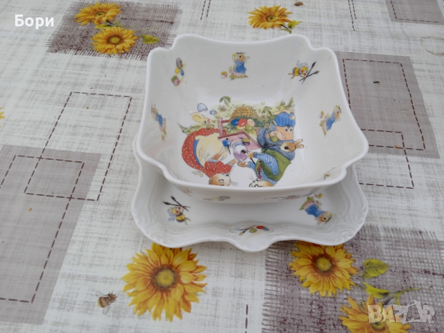 Порцелан купа и чиния Imperial Fine Porcelaine  Gold 22K T. Limoges, снимка 4 - Чинии - 36479961