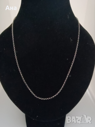 Сребърен синджир с медальон лапичка , снимка 1