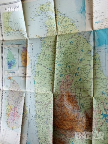 Шри-Ланка - спраочная карта - 1982г. Мащаб 1: 750 000, снимка 5 - Енциклопедии, справочници - 38038483